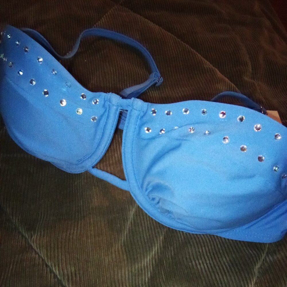 Padded underwrite bikini top bra M 7 -9